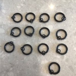 SET OF 13 POTTERY BARN OIL RUBBED BRONZE CURTAIN RINGS 1.25” DIAMETER